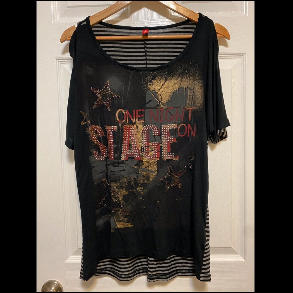 Open shoulder tunic